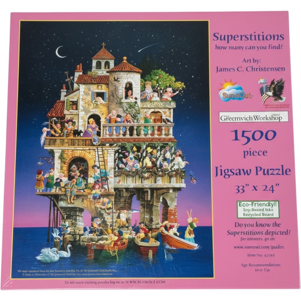 SunsOut Superstitions James C Christensen 1500 Piece Jigsaw Puzzle 67592 New